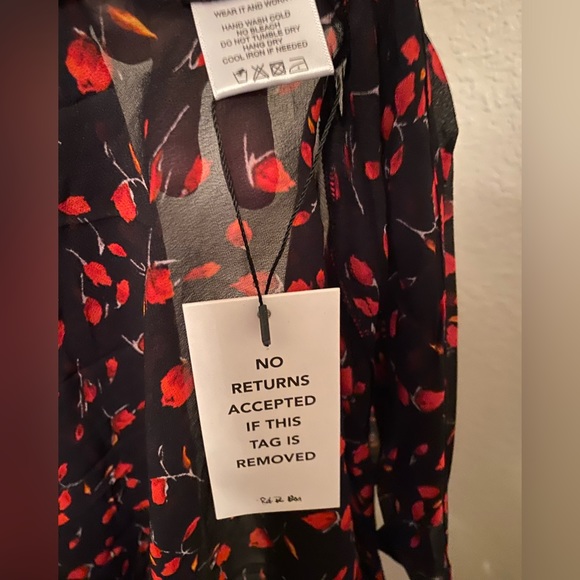 Rat & Boa Red Black Slit Maxi Gown - Picture 2 of 7